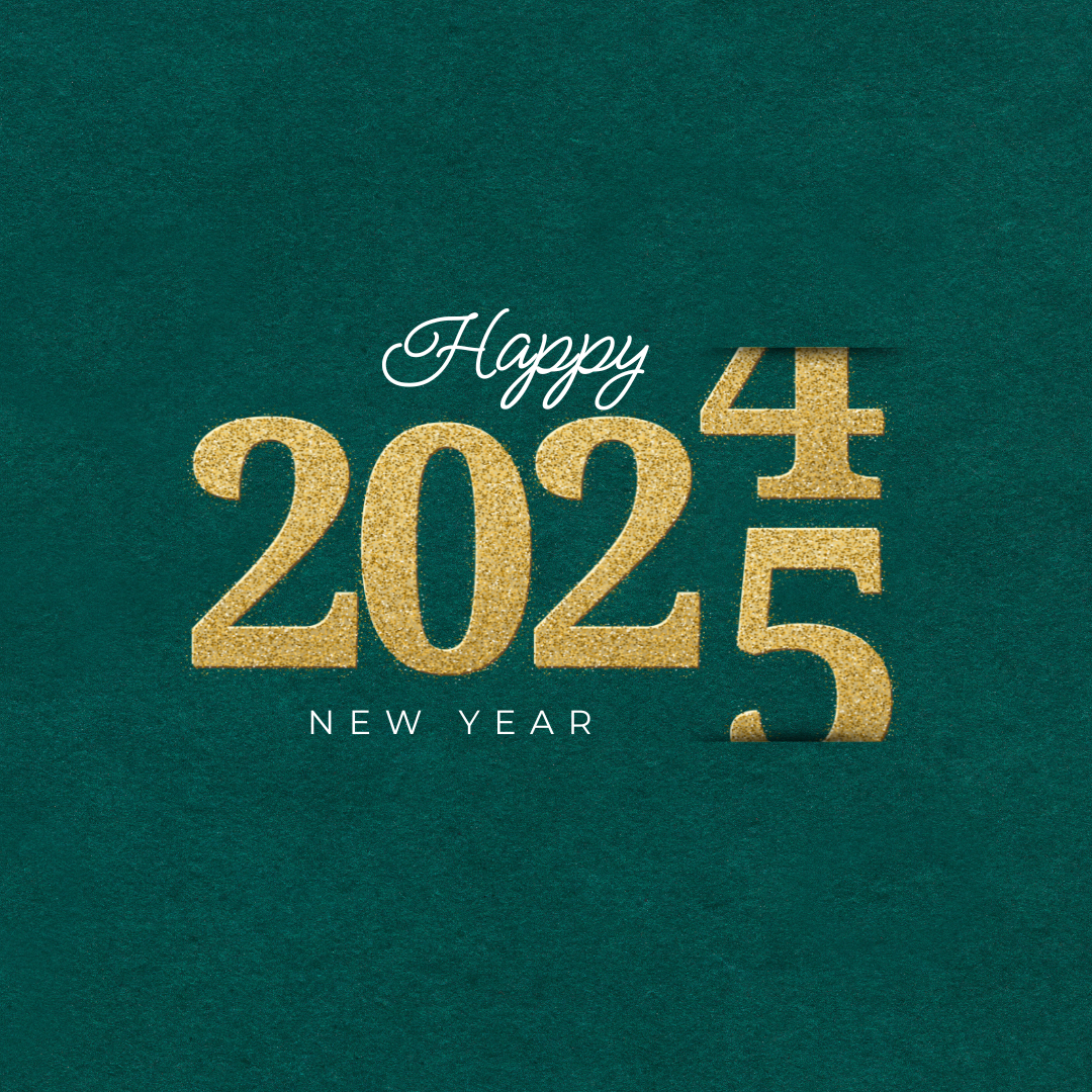 Green and Gold Elegant Happy New Year Instagram Post